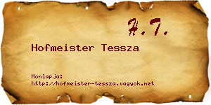 Hofmeister Tessza névjegykártya